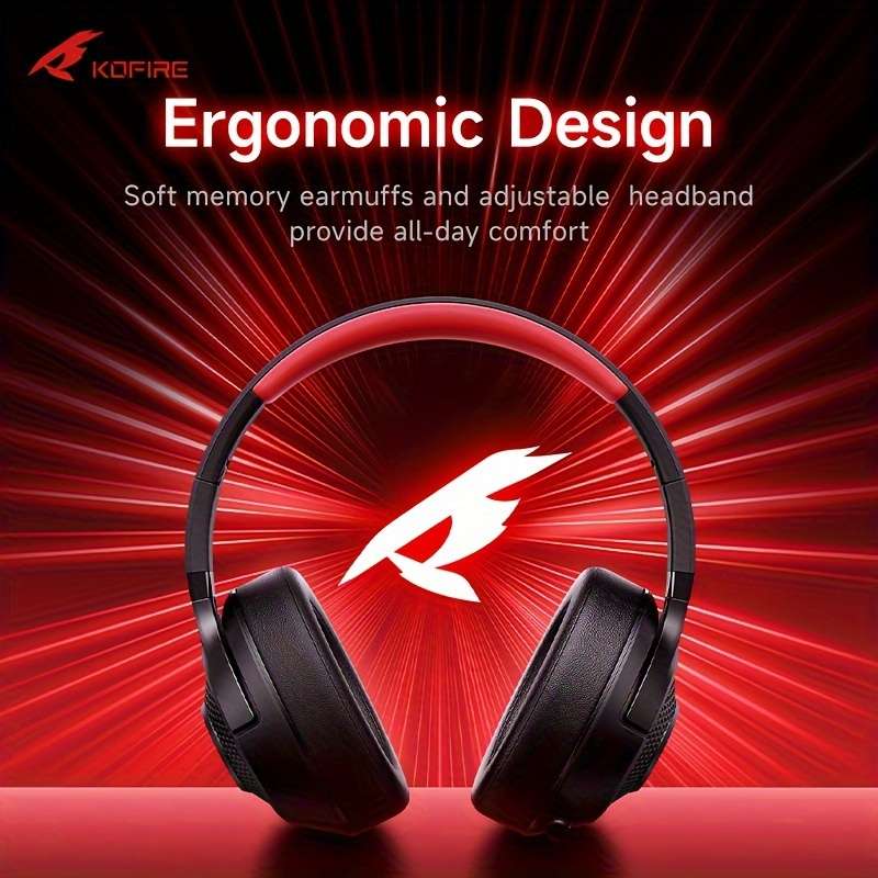 Wired Headphones Black Red