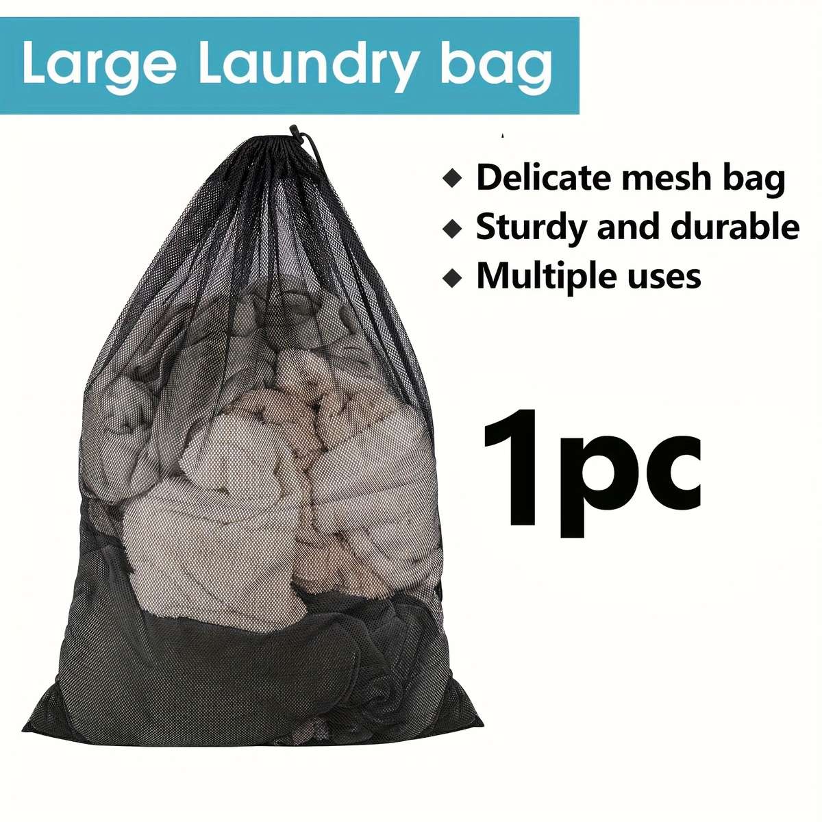 Laundry Bags Quantity Black  2 Pcs
