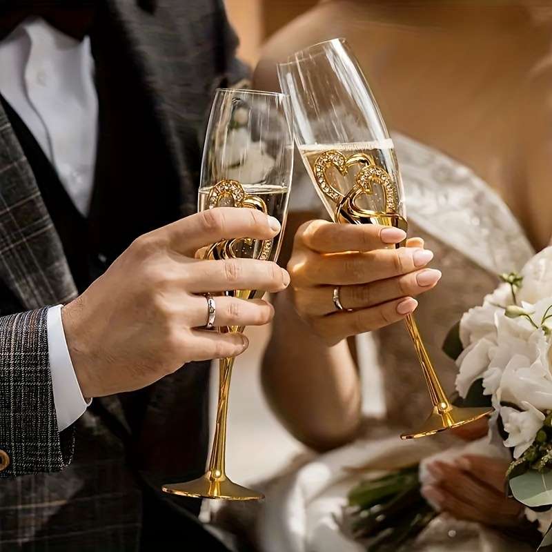 Wedding Supplies Color 2Pcs Golden