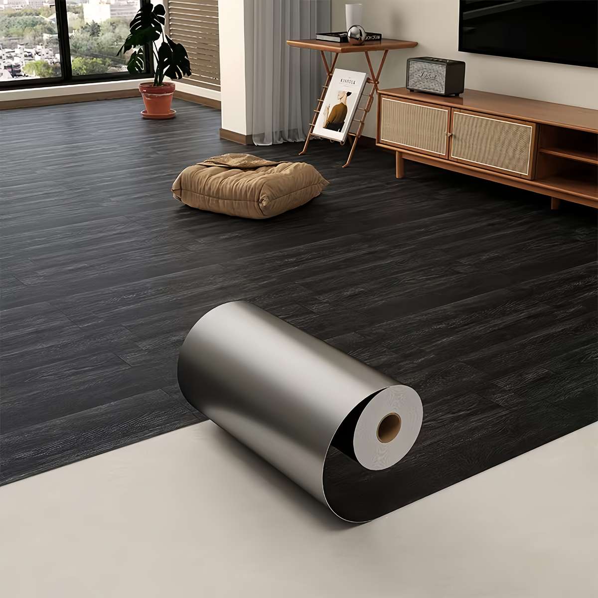 Self Adhesive Floor Stickers Cool Gray Stripes 3Rolls