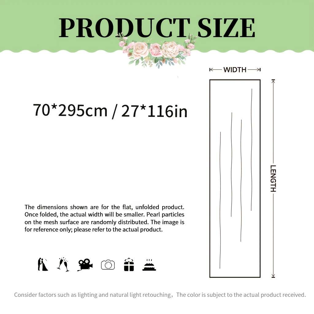 Wedding Supplies Color Burgundy Color Size 70*295Cm
