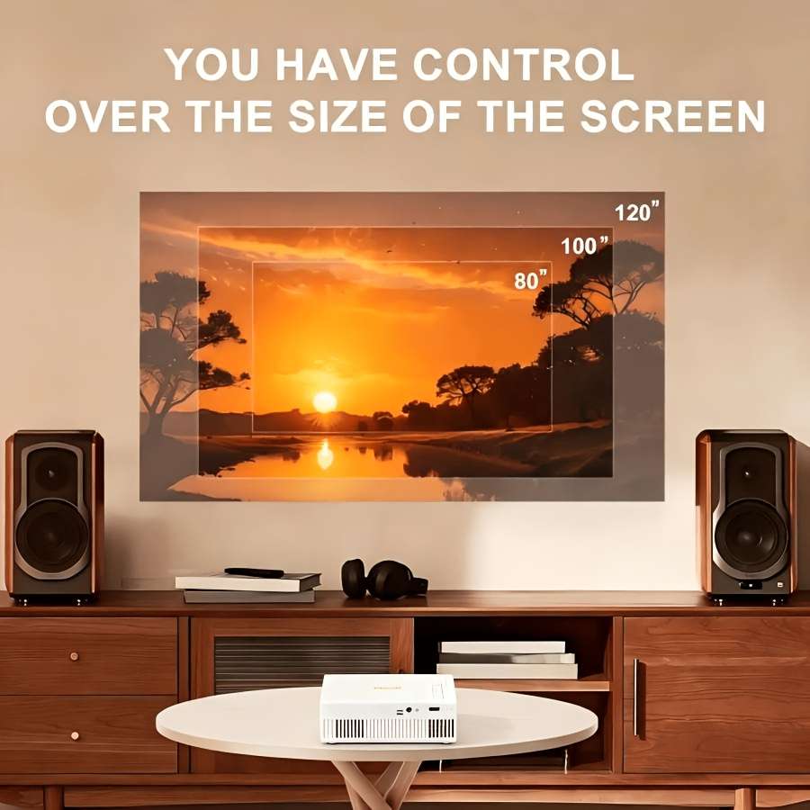 Projector Style White Multi Functional Mobile Phone Projector With Remote Control