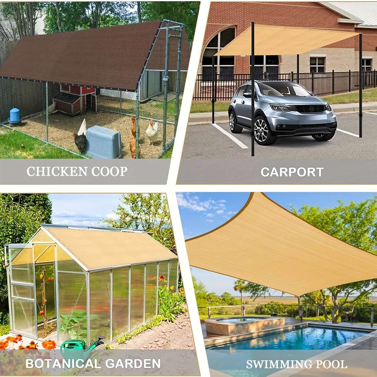 Shade Net Color Beige Send Rope Size300X400Cm118.4X157.48In