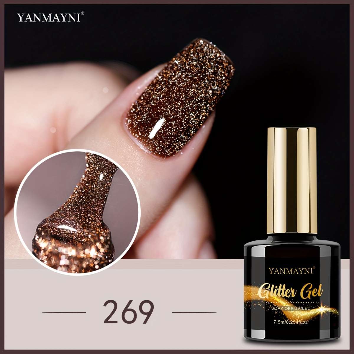 Nail Polish Items 269 7.5Ml Yellow Cover Plastic Black Bottleyanmayni Special Glue