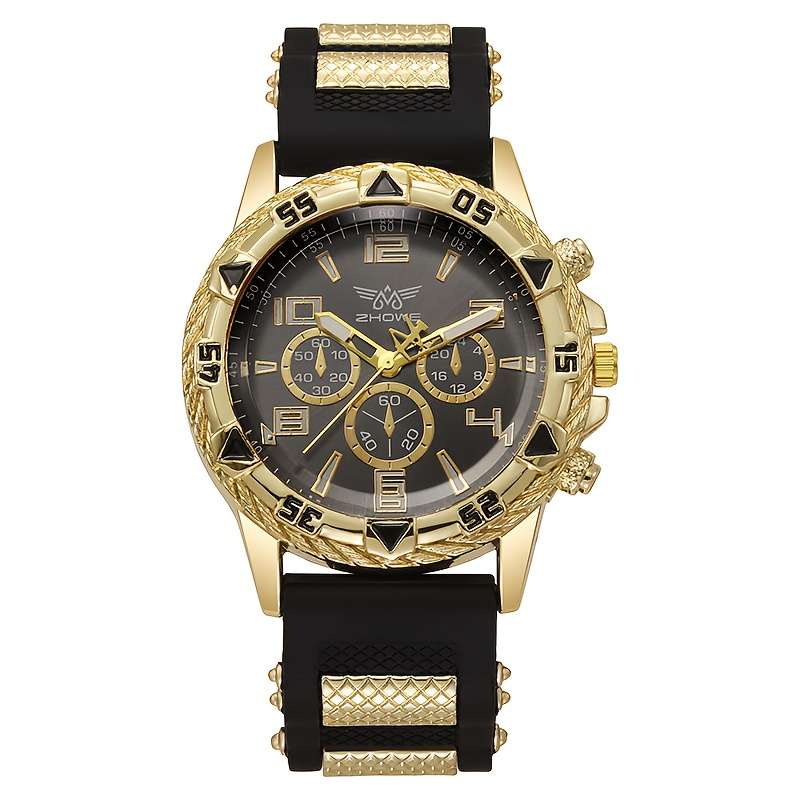 6Pcs Men Fashionable Quartz Watch Set With Wallet Glasses Pen Ambient