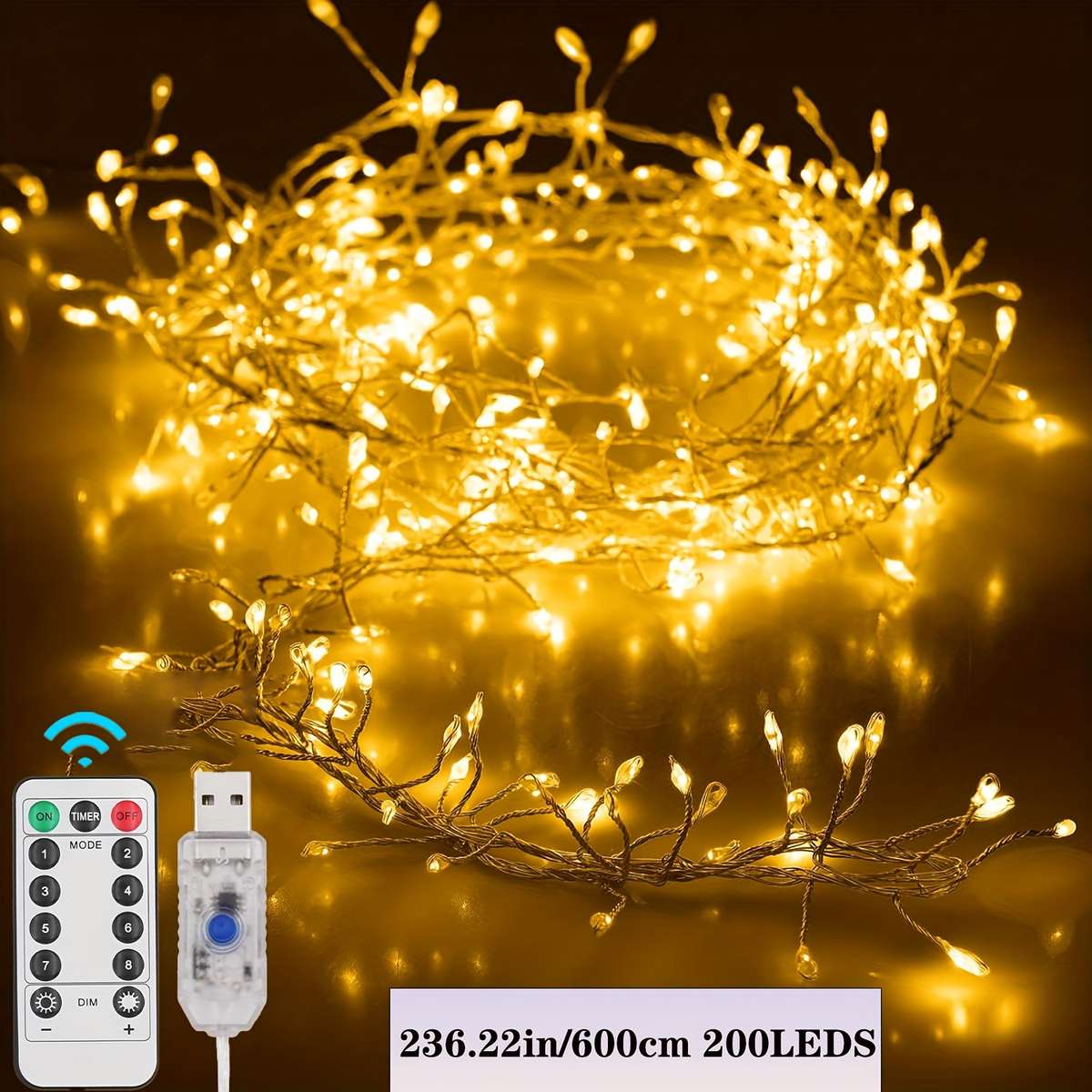 String Lights Color Polychromatic Size3 Meters 100 Led Lights