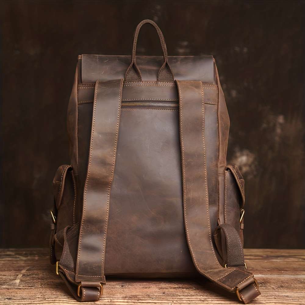 Men S Backpack Dark Brown