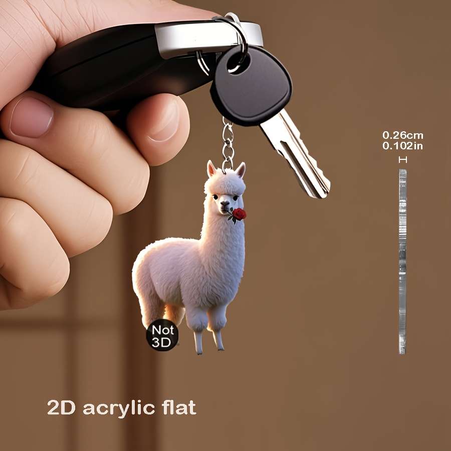 Keychain Ornament Style Bell Alpaca