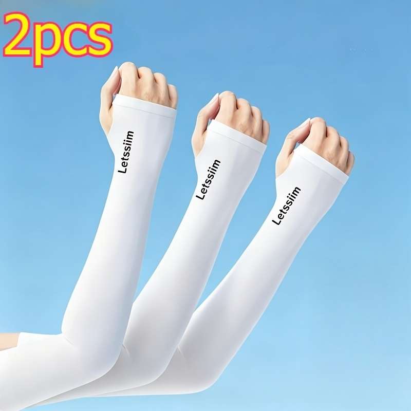 Sunscreen Sleeves Color 2Pcs Black Size One Size