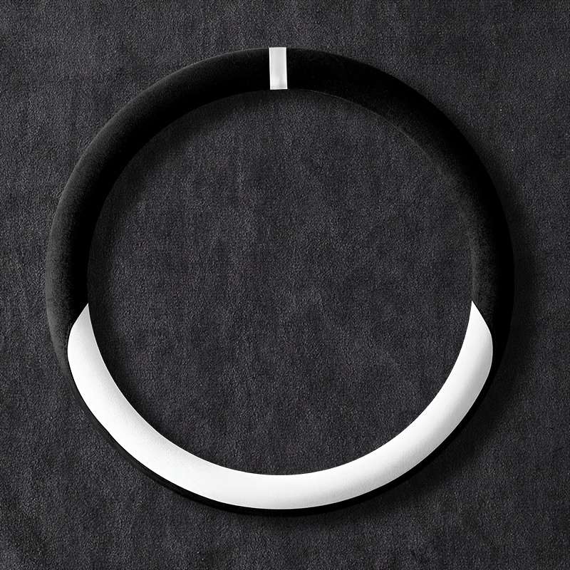 Car Steering Wheel Cover Gray Black Model D Type