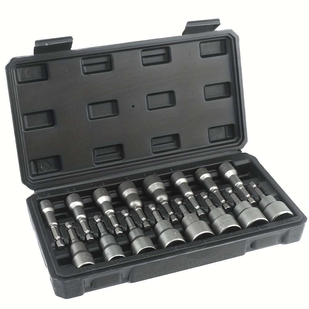 16-Piece Heavy-Duty Magnetic Hex Socket Wrench Set