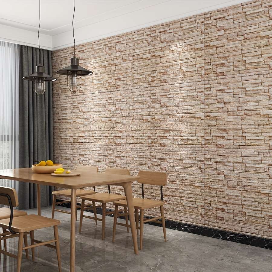 Wall Stickers Color White Brick Pattern Quantity108 Pieces