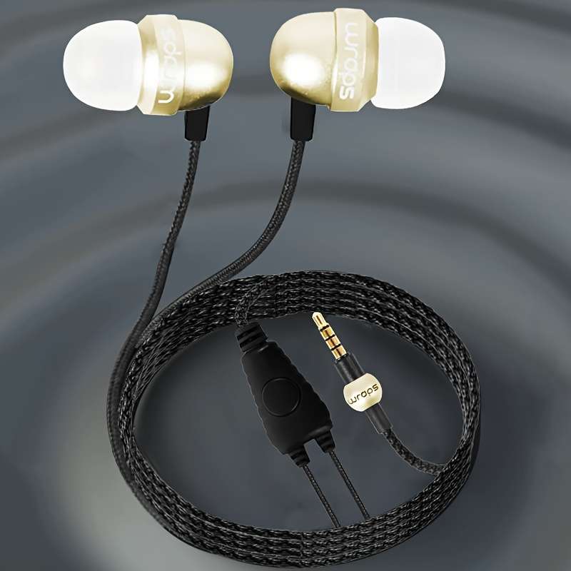 Wired Headphones Golden Add Type-C Earphone