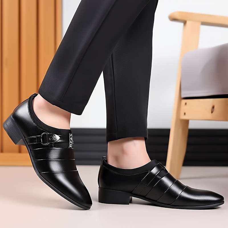 Mens Leather Shoes Color Black Sizeuk 10