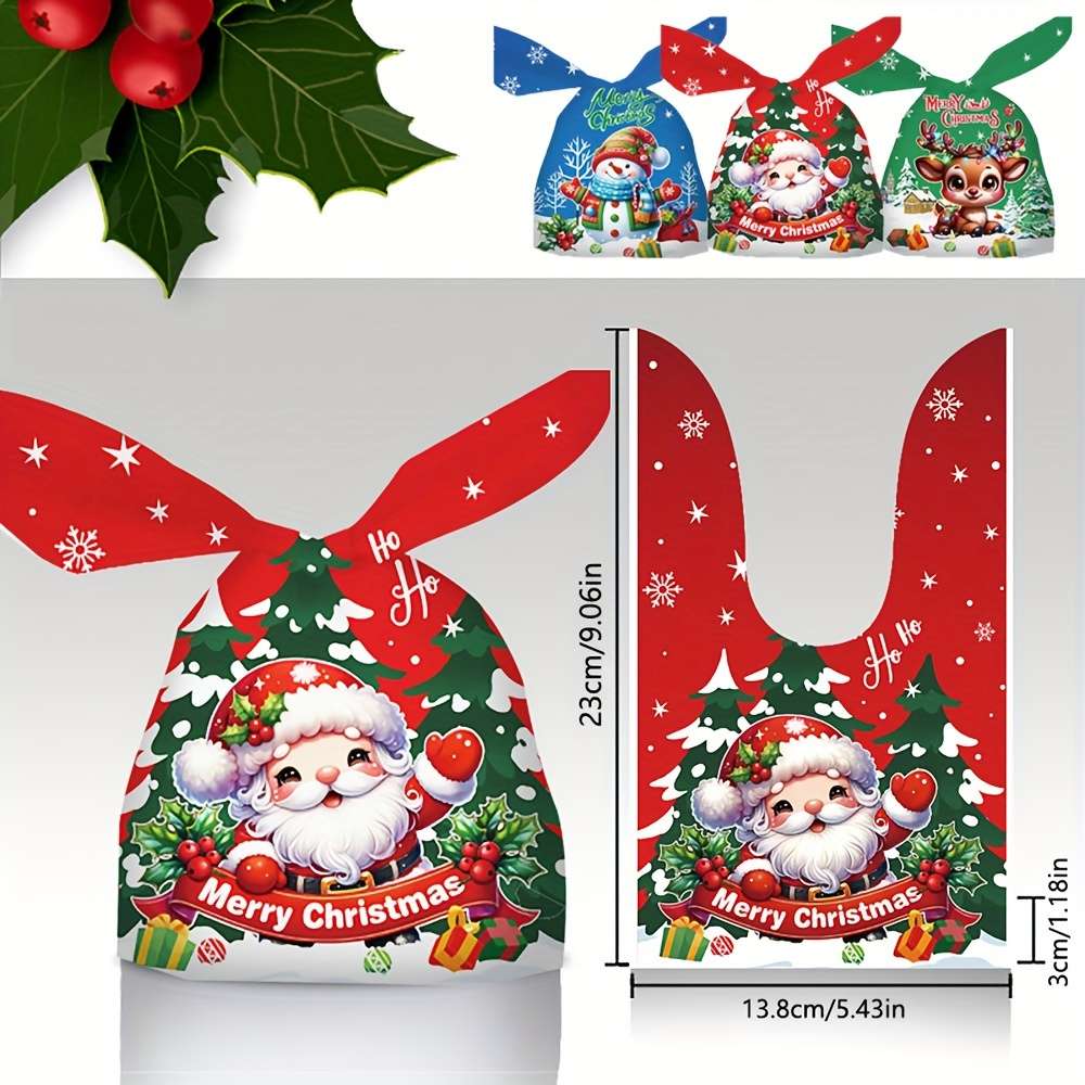 Gift Bags Style Red Flower Clothes Flower Hat Snowman Christmas Rabbit Ears X 10  3 Patterns