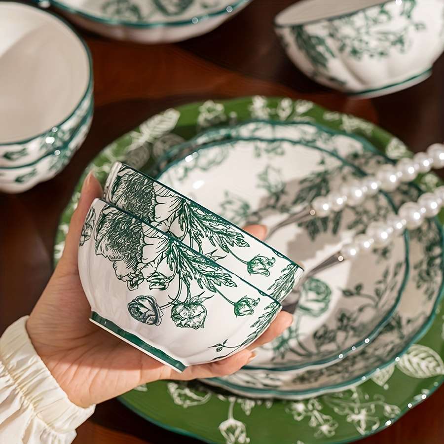 Bowl Color 6Pcs  2 Sauce Dishes  2 Bowls  2 Platters