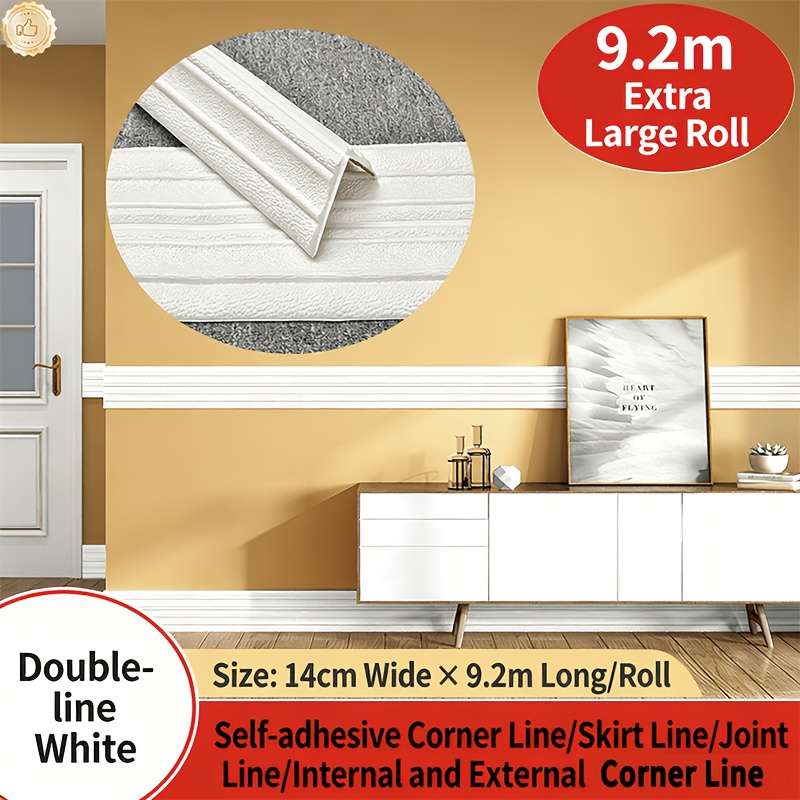 Skirting Board 9.2 Dualline White