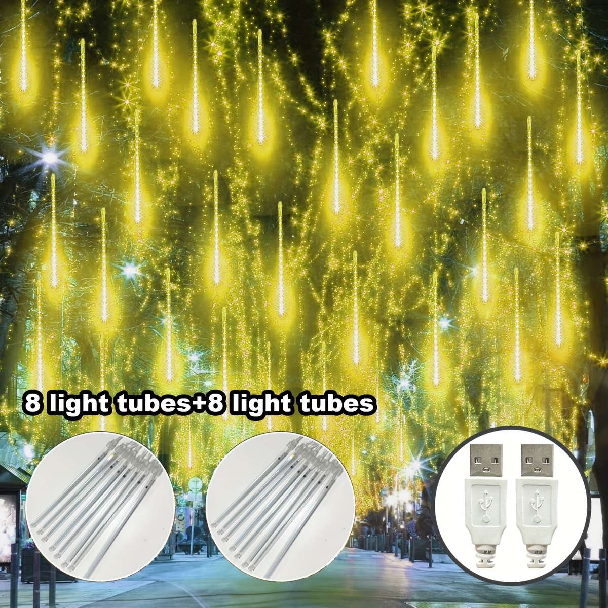 String Lights Color Blue Size  5.0Meter  8Tube