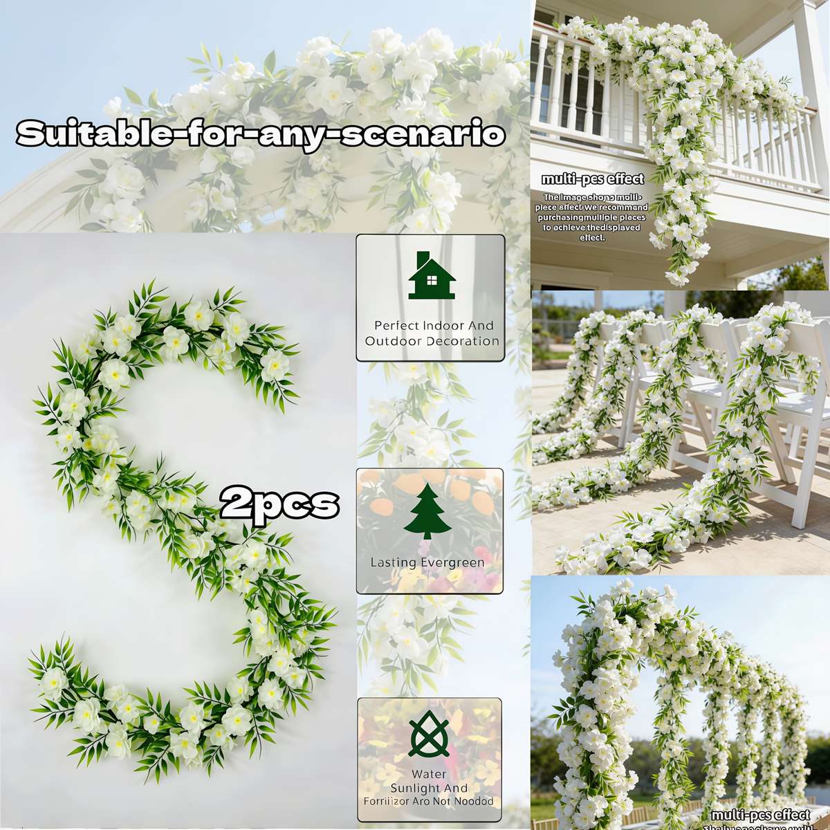 Wedding Supplies Vine Hanging Set 2 Pieces
