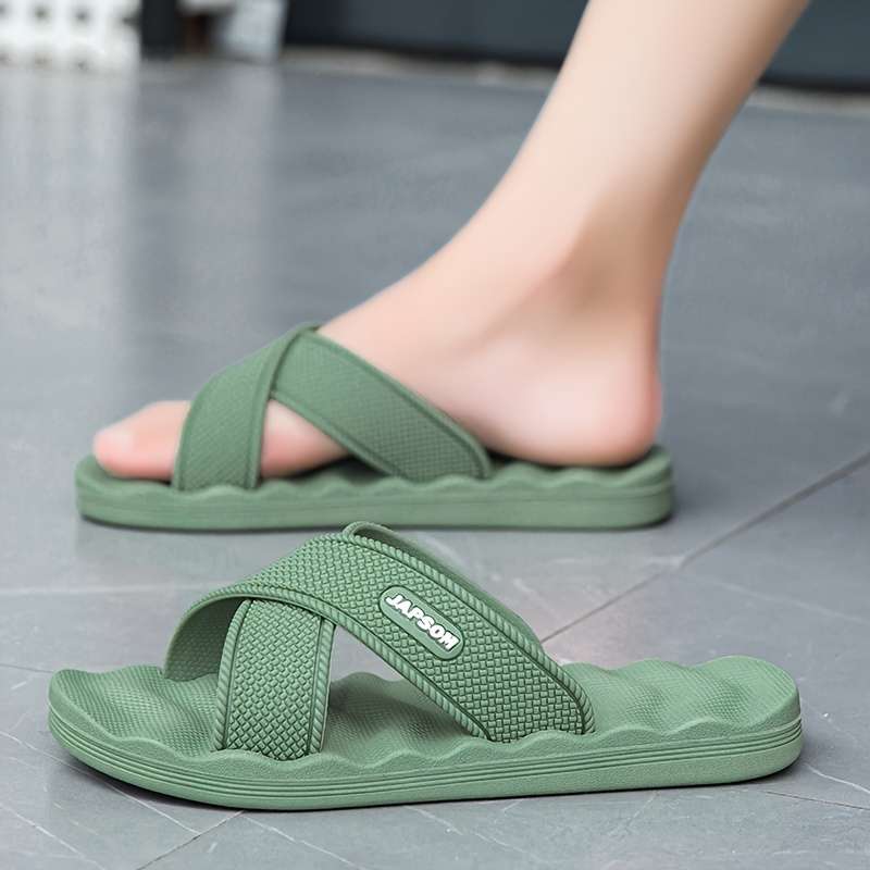 Men Slippers Summer Style Blue Size Uk 7