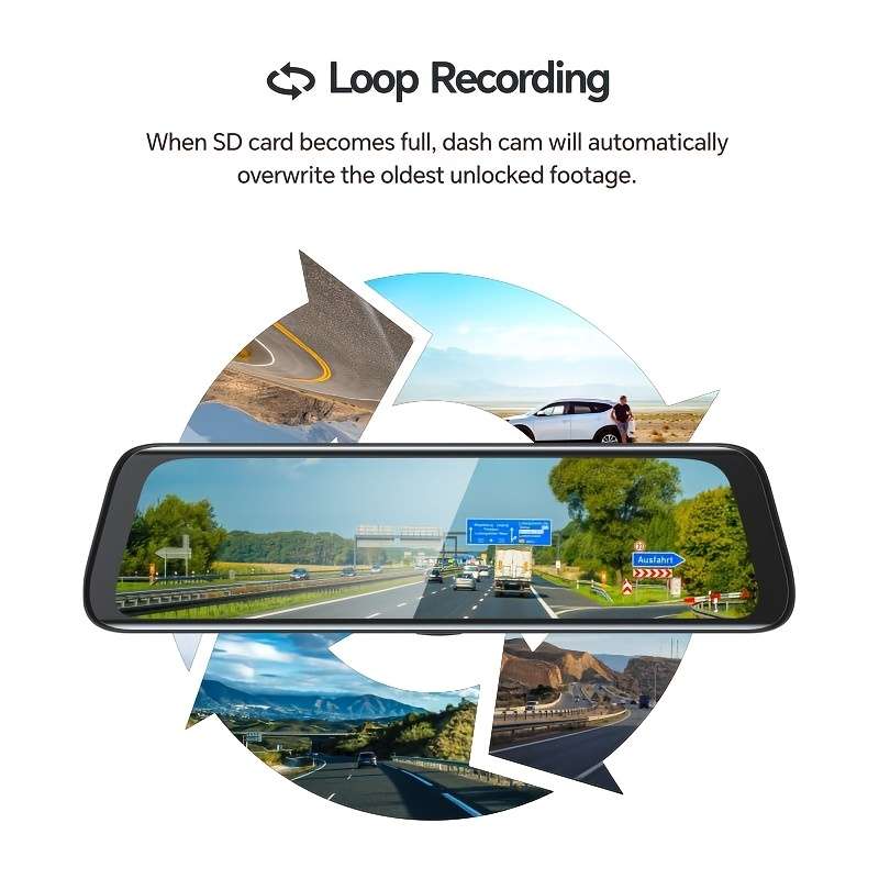 Exclusive Inch Touch Screen Dash Cam With Night Vision Loop Recording And