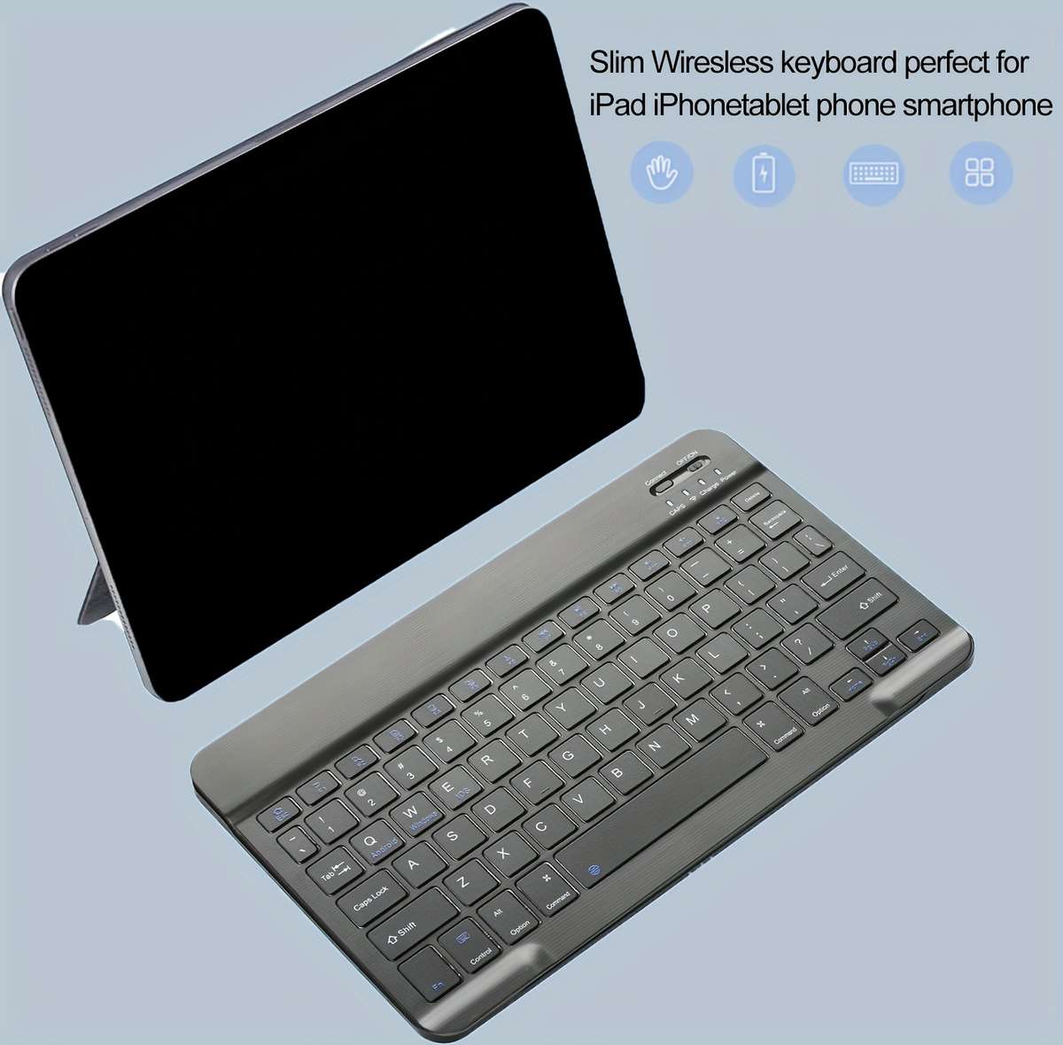 Ultra-Thin Bluetooth Wireless Charging Keyboard