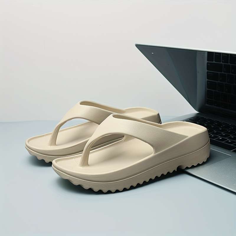 Ladies Summer Flip Flops White Uk 7.5-8