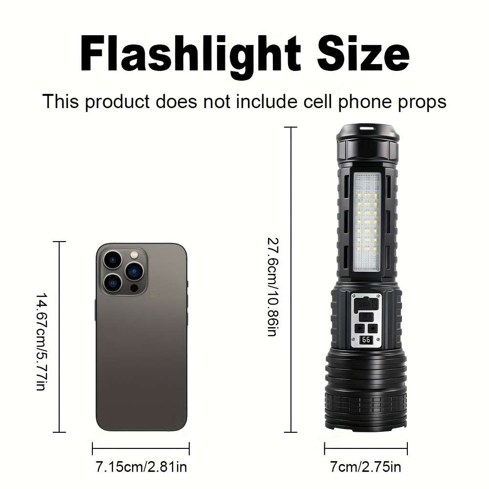 Advanced 1Pc Flash Light Powerful Rechargeable For Flash Professional Reliable