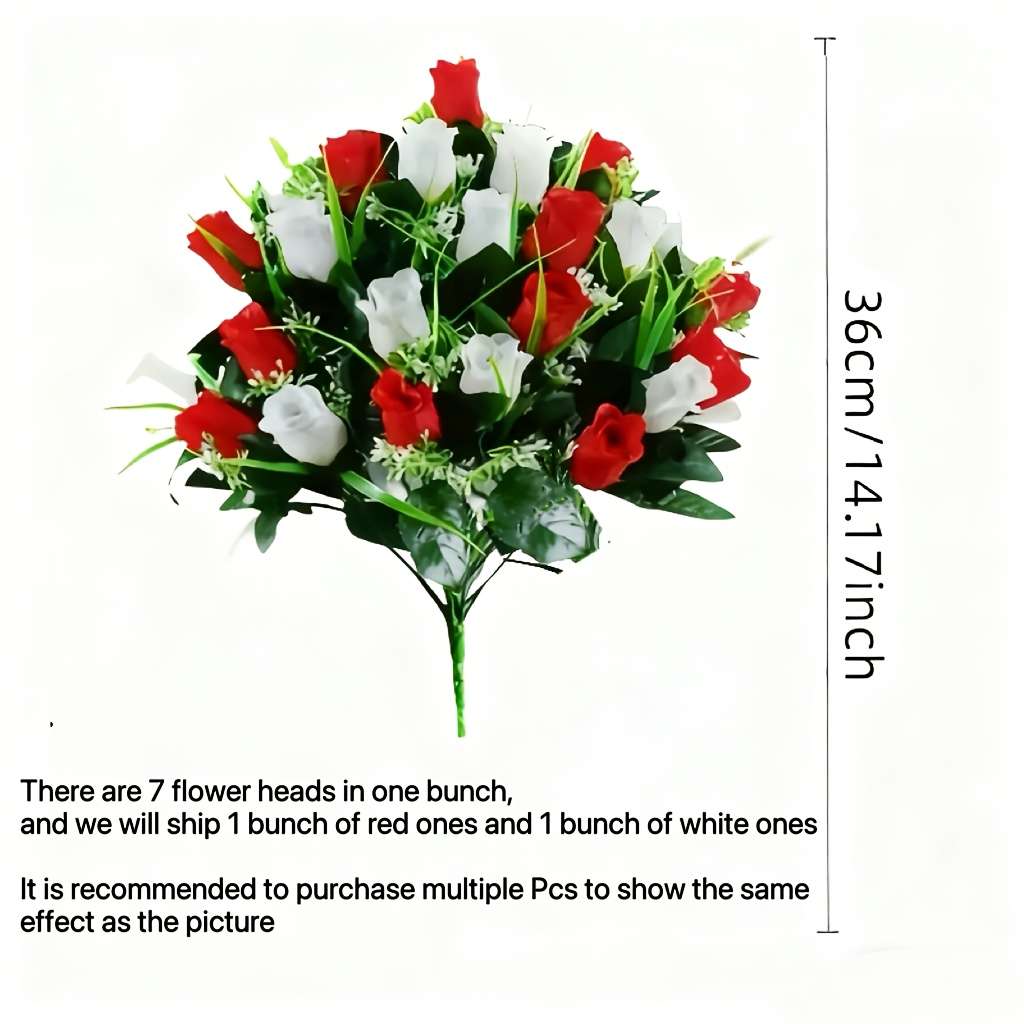 Simulated Flower Quantity 1 Red And 1 White