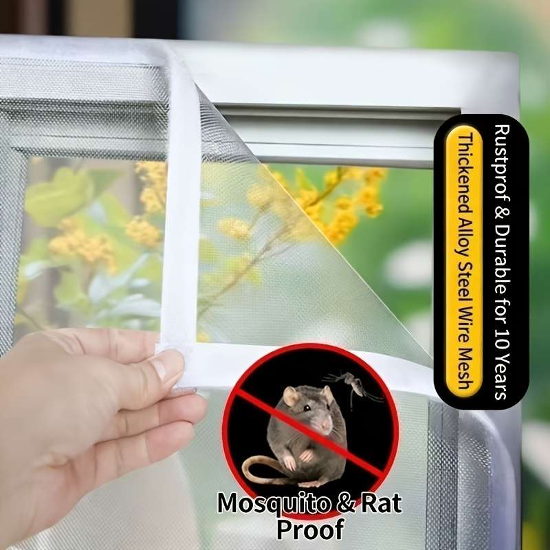 Mosquito Screens For Doors And Windows 2 White Mesh Screens  2 White Adhesive