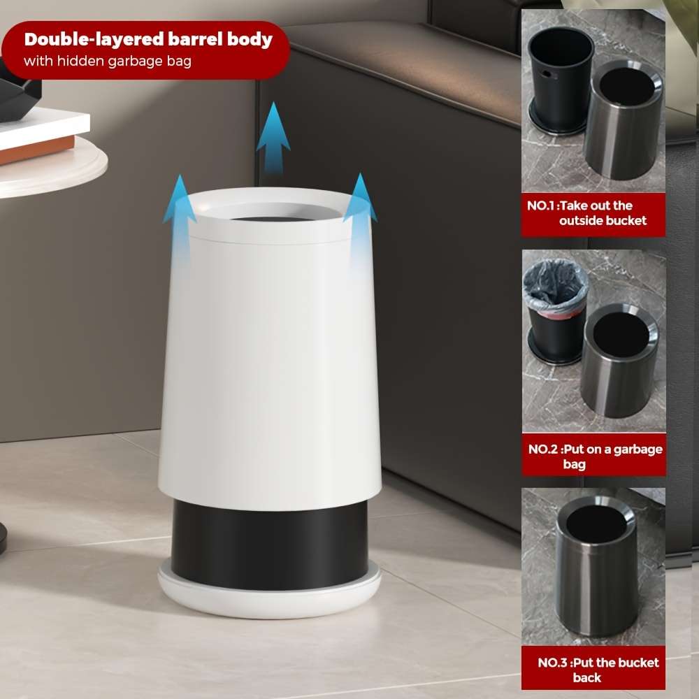 Garbage Can Color 10L White