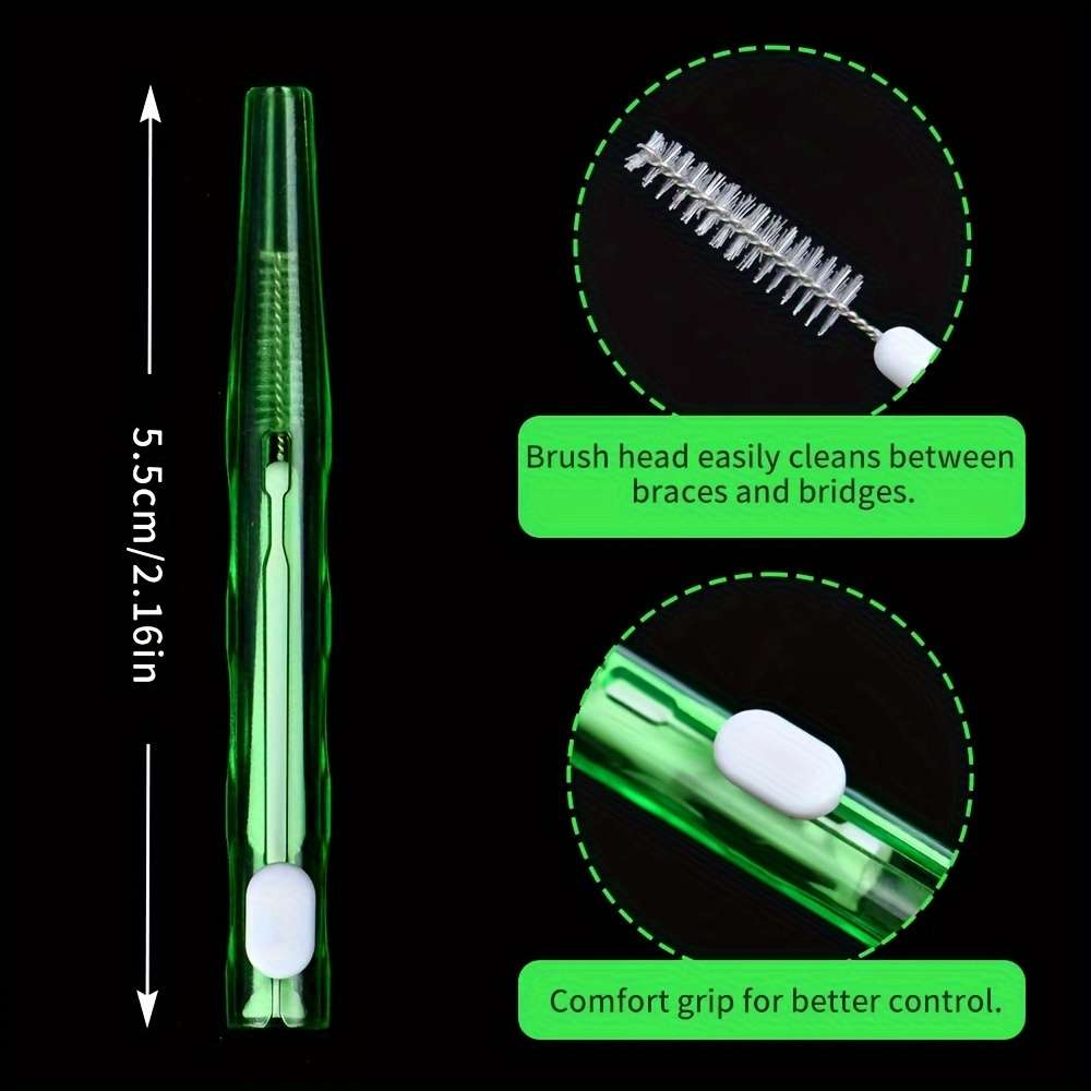 Ergonomic Highefficiency Pack Retractable Nterdental Brushes Wth Deep Cleaning