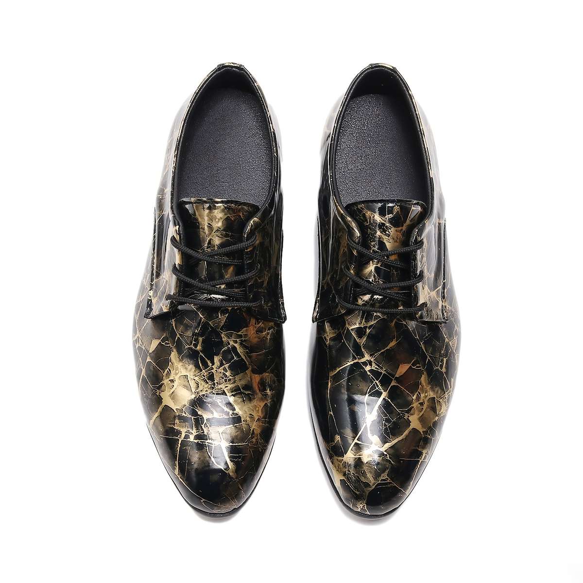 Mens Leather Shoes Color Blackred Sizeuk 10.5
