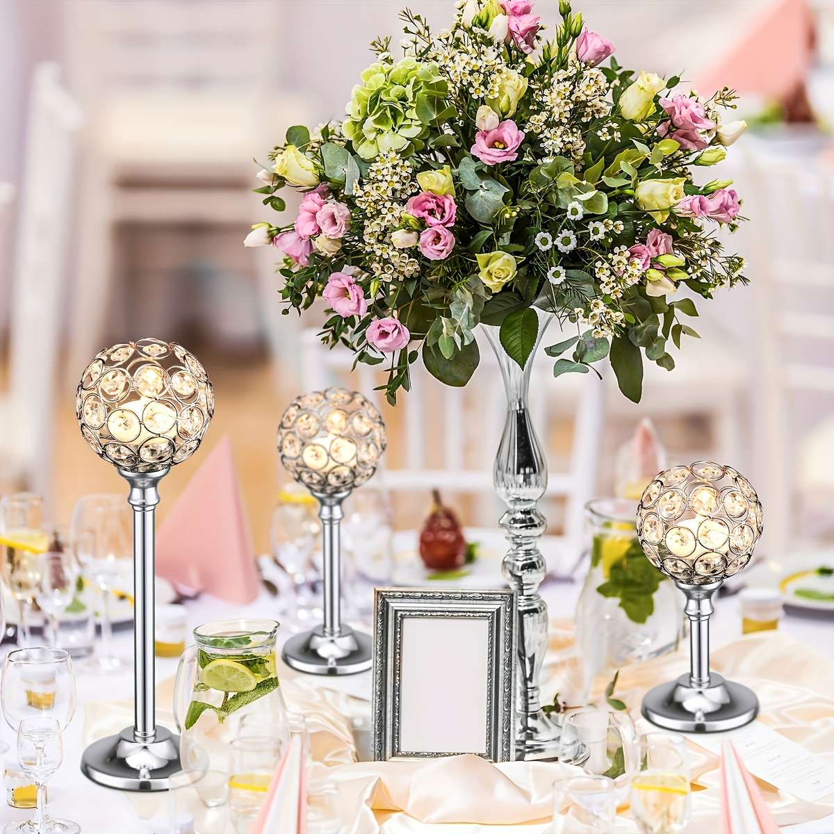 Wedding Supplies Color Silvery Quantity 18 Pcs