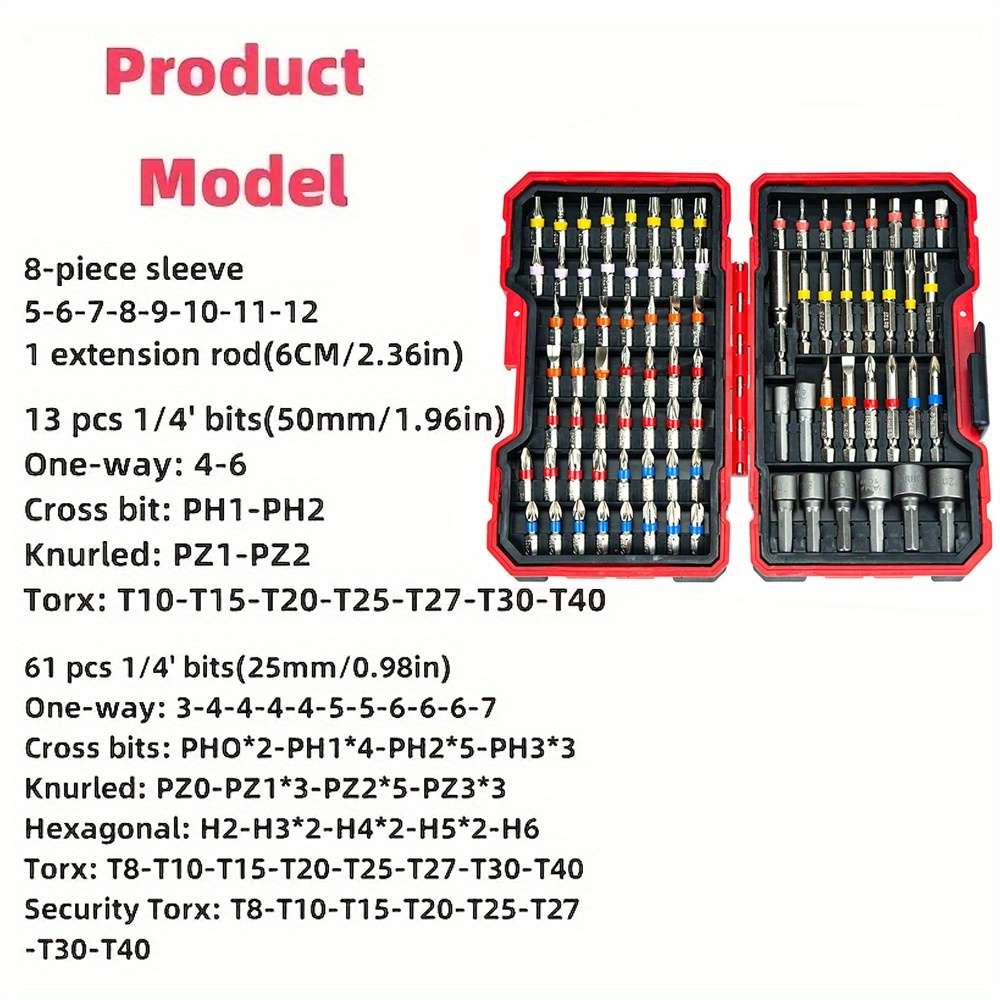 Screwdriver Bit Tool Set Items 83 Bits