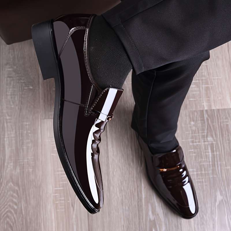Mens Leather Shoes Color Black Sizeuk 7.5