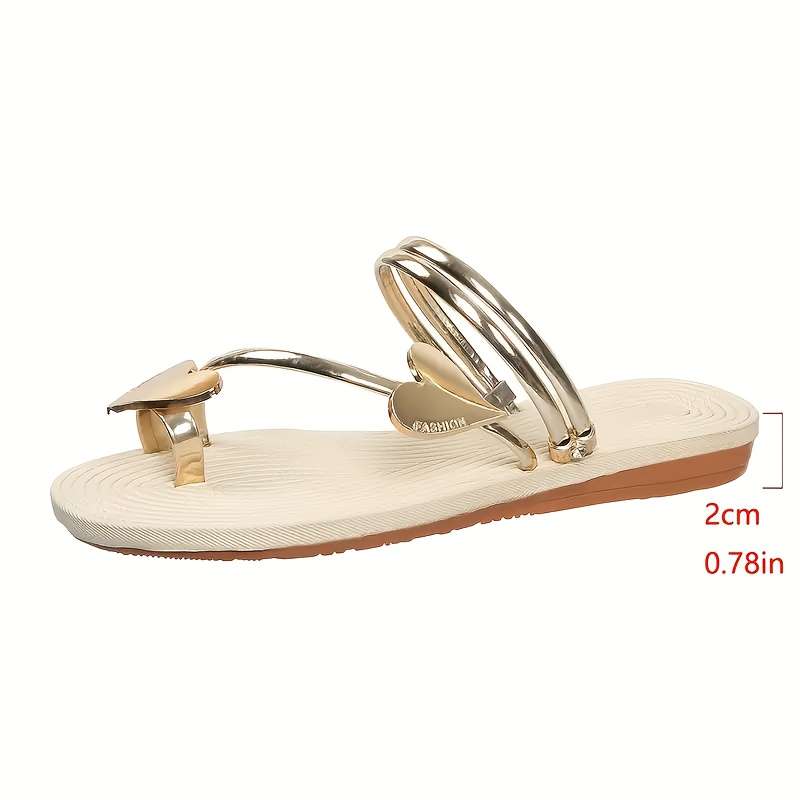 Ladies Summer Flip Flops Golden Uk 4