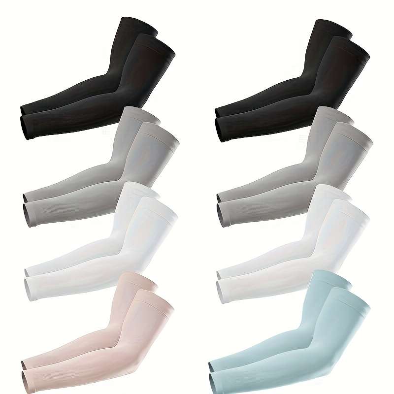 Sunscreen Sleeves Color 2 Black 2 Gray 2 White Pink Sky Blue