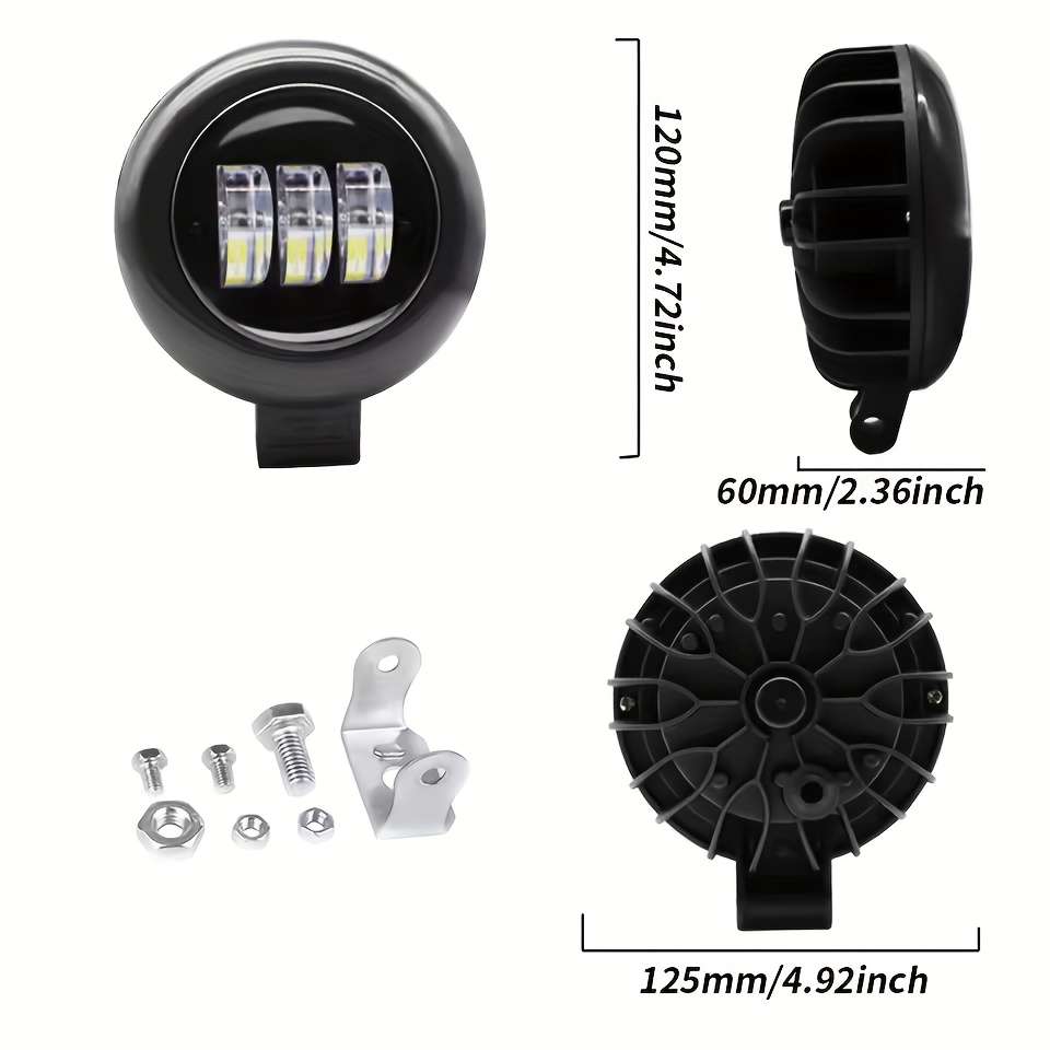 Car Lights Model 2Pcs12.7Cm Square Headlights