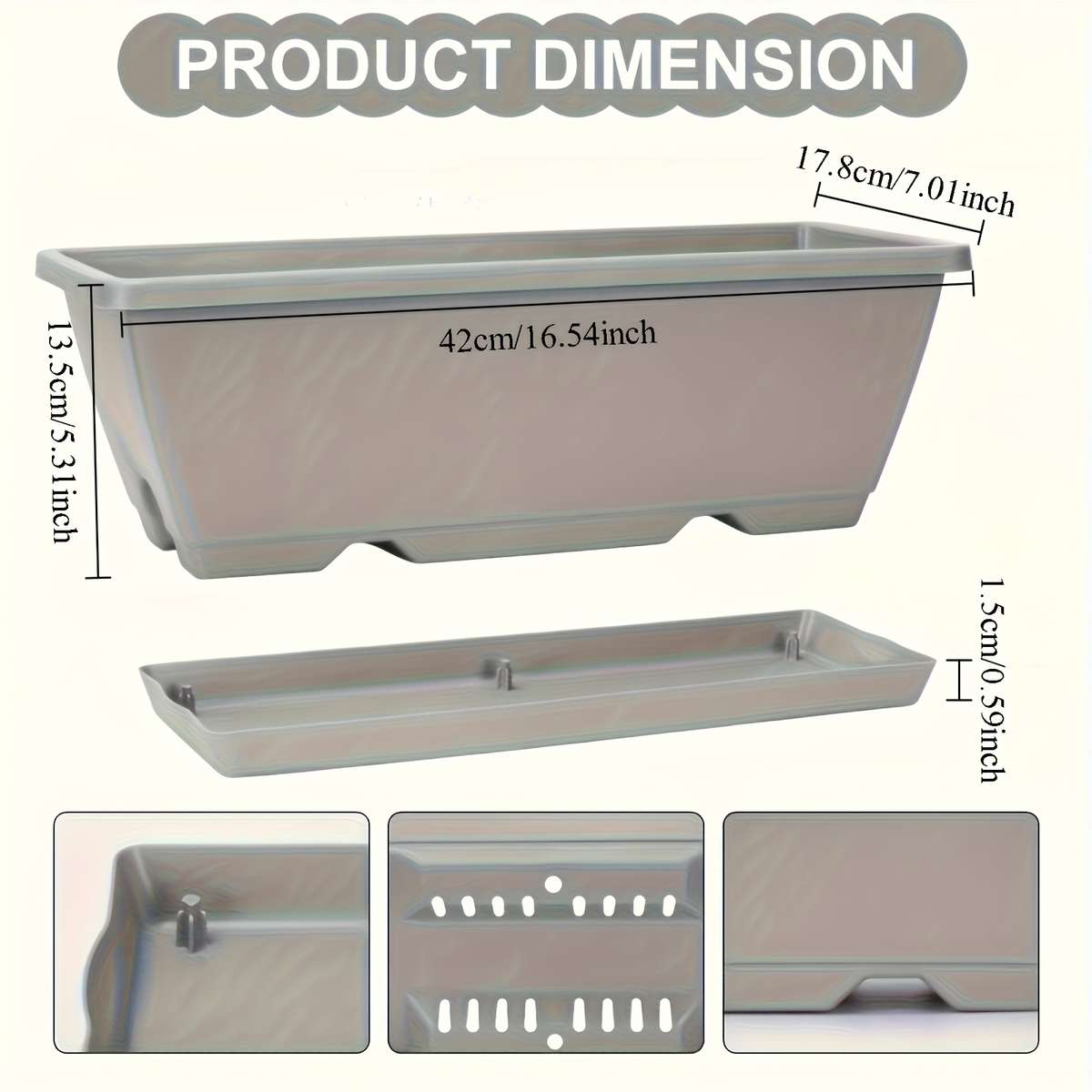 Flowerpot  6Pcscolor Light Gray