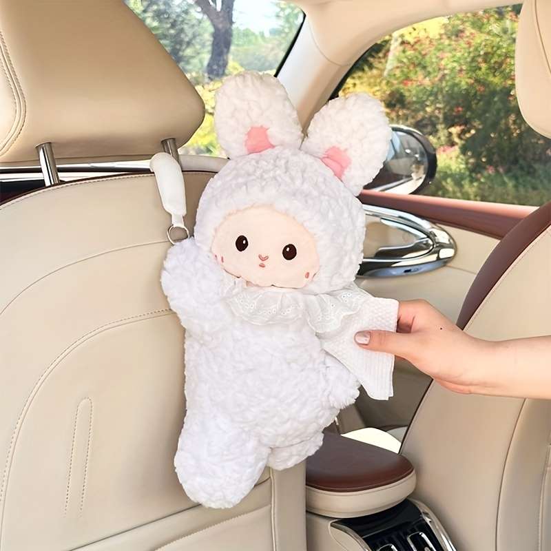 Car Tissue Box Style Bean Shaped Sheep Tissue Box   Pink
