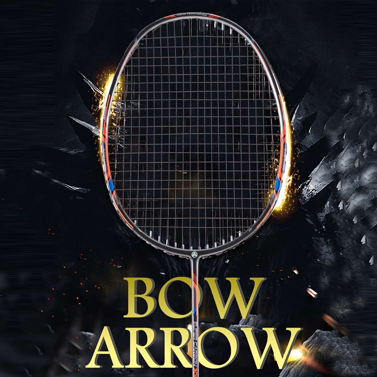 Badminton Racket Color Red 2Pcsfree Bag