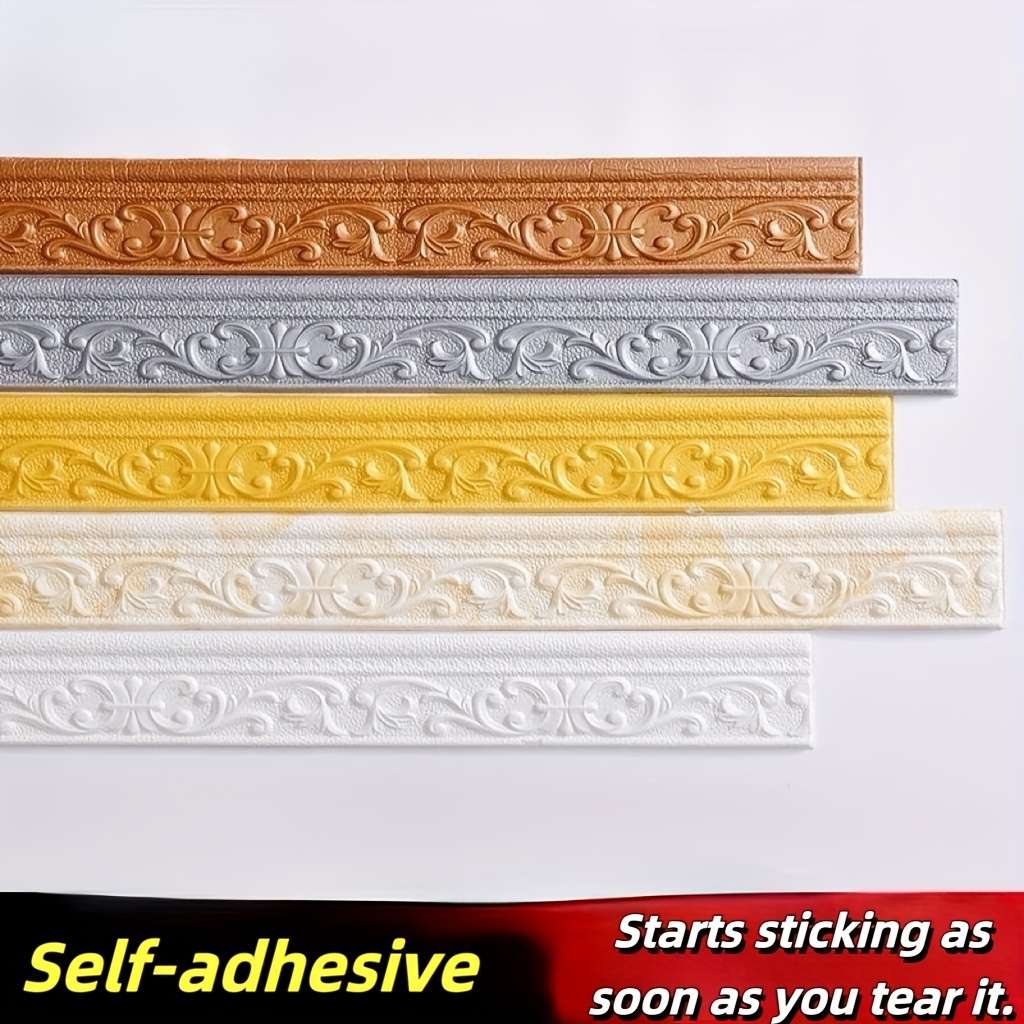 Skirting Board European Flower Gray Size Long 220Cm*Wide 8Cm