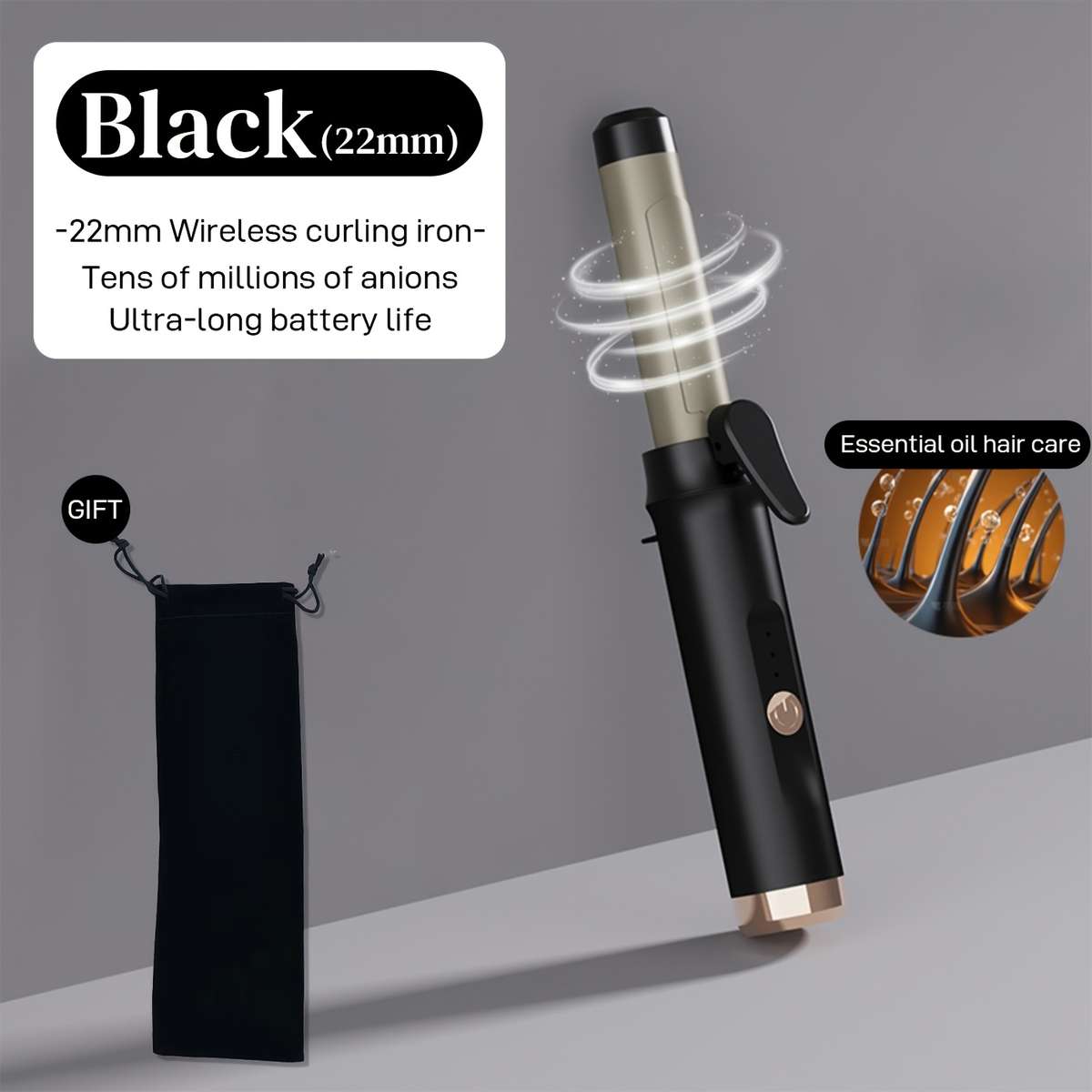 Curling Iron Color Purple Size2.8Cm