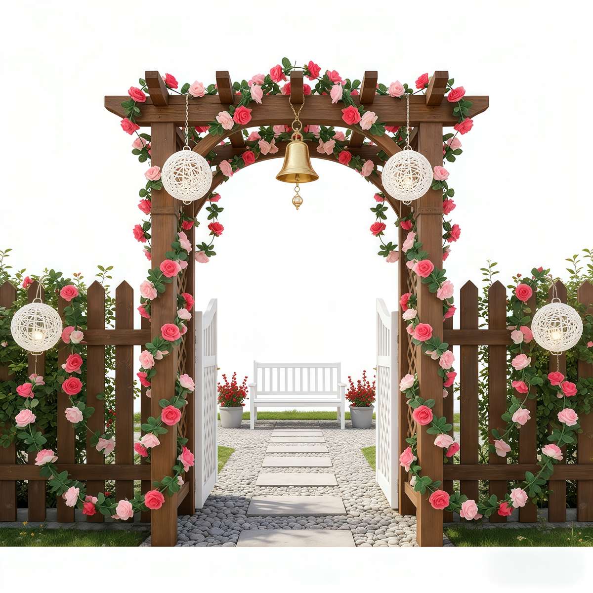 Simulated Flower Style 2 Pieces  70 Springcolored Rose Vines