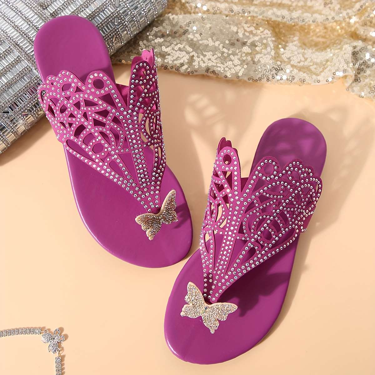 Ladies Summer Flip Flops Blue Uk 7.5