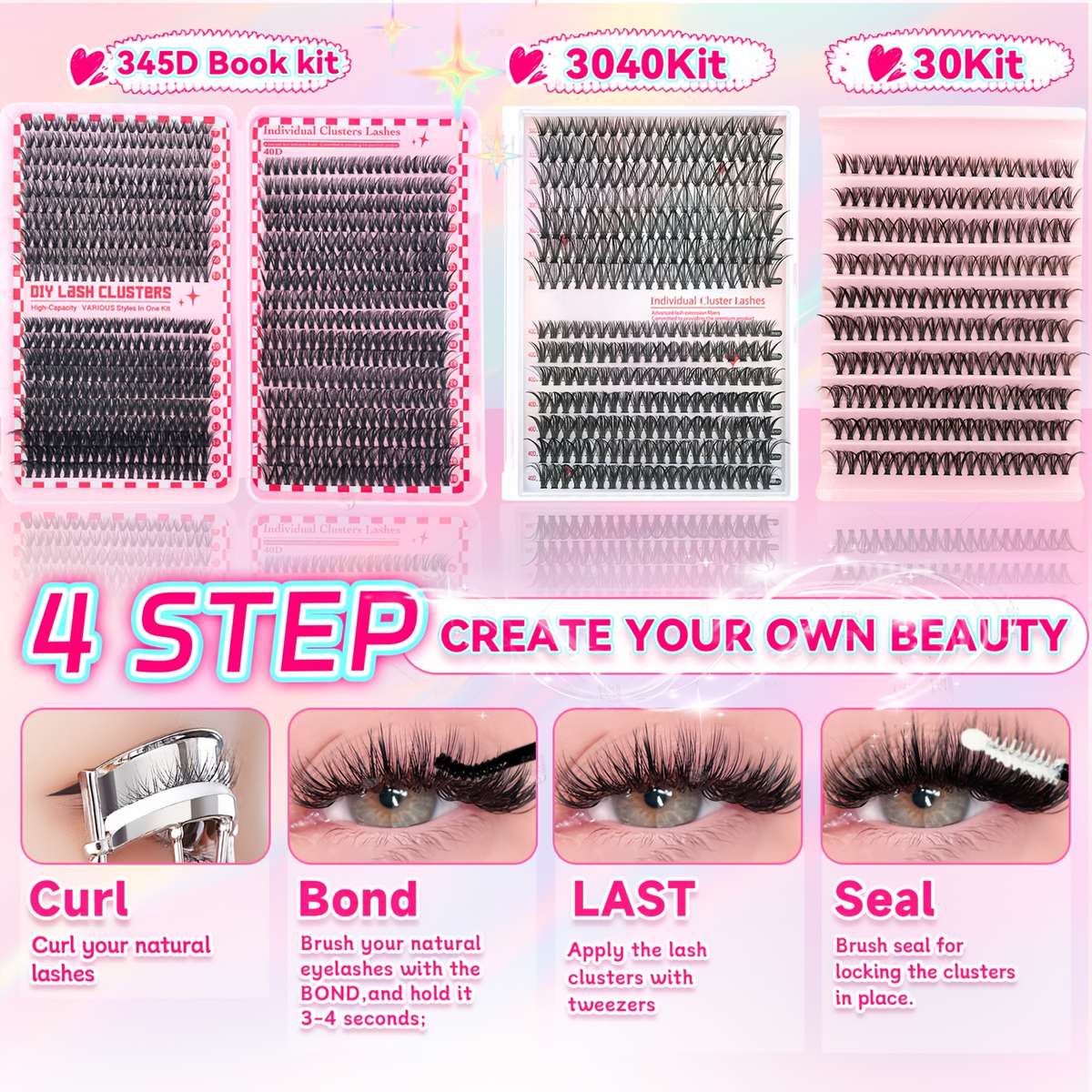 740pcs Wispy False Eyelashes 16 Mm Capacity 37 Rows 740 Pcs