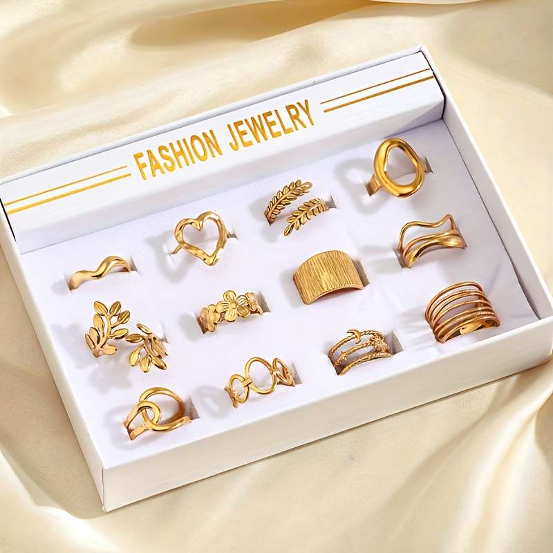Luxury Heart Boho Style Finger Ring Quantity Random Rings