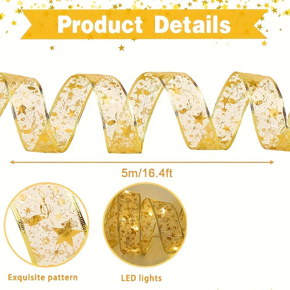 Led Christmas Tree Ribbon 3 M