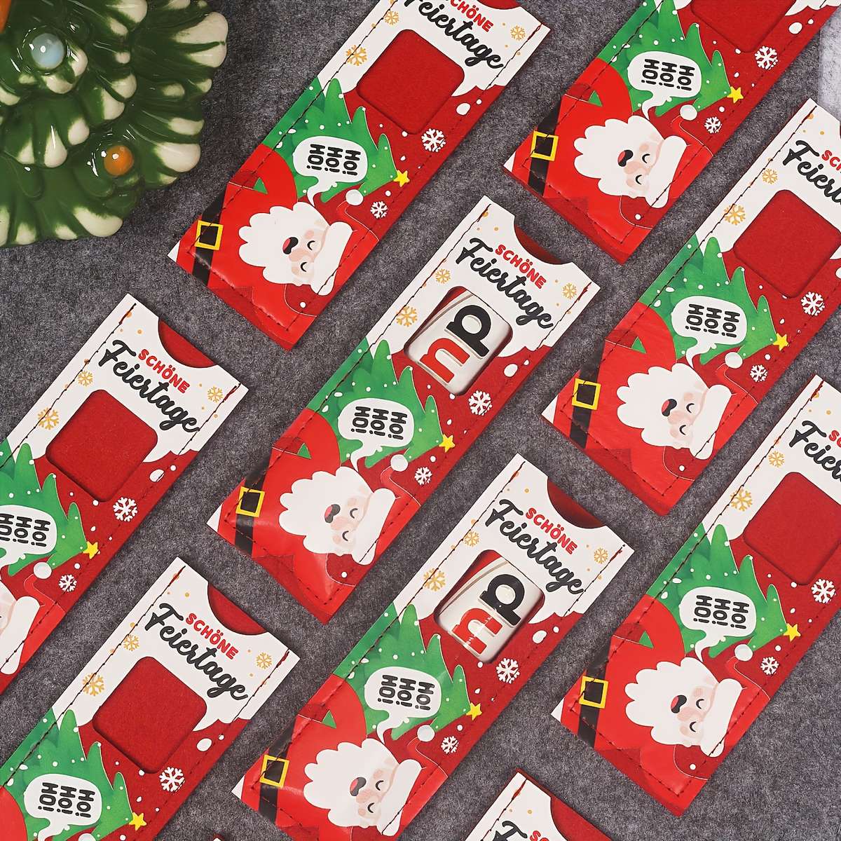 Christmas Gift Boxes Style Red -Ho  Quantity 10Pcs